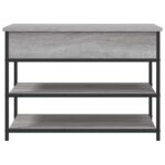 Banc à chaussures sonoma gris 70x42,5x50 cm bois d'ingénierie – Image 5