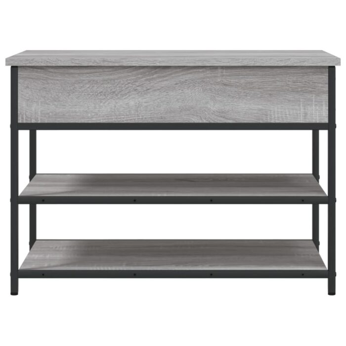 Banc à chaussures sonoma gris 70x42,5x50 cm bois d'ingénierie – Image 5