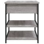 Banc à chaussures sonoma gris 70x42,5x50 cm bois d'ingénierie – Image 6