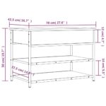 Banc à chaussures chêne marron 70x42,5x50 cm bois d'ingénierie – Image 10