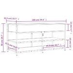 Banc à chaussures sonoma gris 100x42,5x50 cm bois d'ingénierie – Image 10