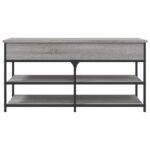 Banc à chaussures sonoma gris 100x42,5x50 cm bois d'ingénierie – Image 5