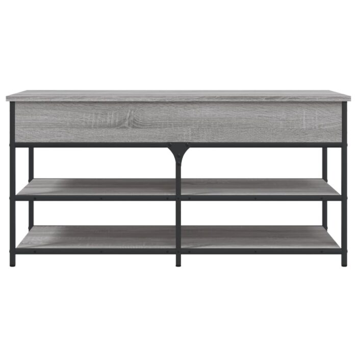 Banc à chaussures sonoma gris 100x42,5x50 cm bois d'ingénierie – Image 5