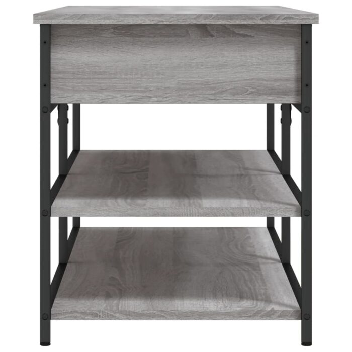 Banc à chaussures sonoma gris 100x42,5x50 cm bois d'ingénierie – Image 6