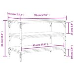 Banc à chaussures noir 70x38,5x49 cm bois d'ingénierie – Image 8