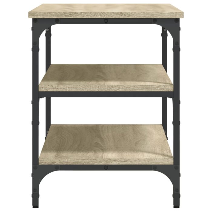 Banc à chaussures chêne sonoma 70x38,5x49 cm bois d'ingénierie – Image 4