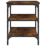 Banc à chaussures chêne fumé 70x38,5x49 cm bois d'ingénierie – Image 4