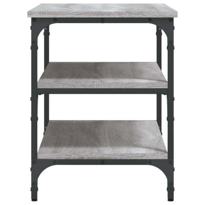 Banc à chaussures sonoma gris 70x38,5x49 cm bois d'ingénierie – Image 4