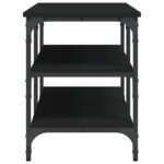 Banc à chaussures noir 100x38,5x49 cm bois d'ingénierie – Image 4