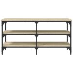 Banc à chaussures chêne sonoma 100x38,5x49 cm bois d'ingénierie – Image 3