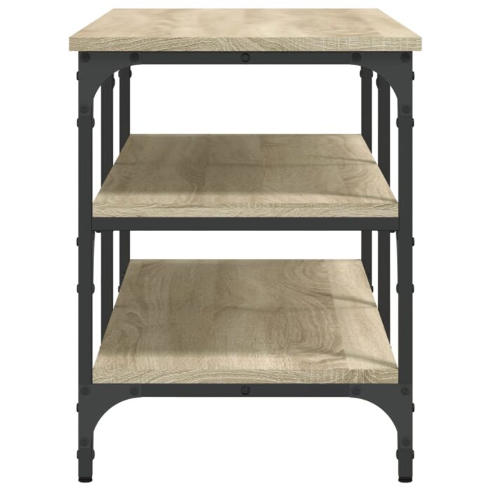 Banc à chaussures chêne sonoma 100x38,5x49 cm bois d'ingénierie – Image 4