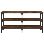 Banc à chaussures chêne fumé 100x38,5x49 cm bois d'ingénierie – Image 3