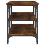 Banc à chaussures chêne fumé 100x38,5x49 cm bois d'ingénierie – Image 4