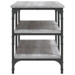 Banc à chaussures sonoma gris 100x38,5x49 cm bois d'ingénierie – Image 4