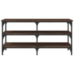 Banc à chaussures chêne marron 100x38,5x49 cm bois d'ingénierie – Image 3