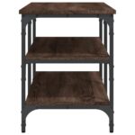 Banc à chaussures chêne marron 100x38,5x49 cm bois d'ingénierie – Image 4