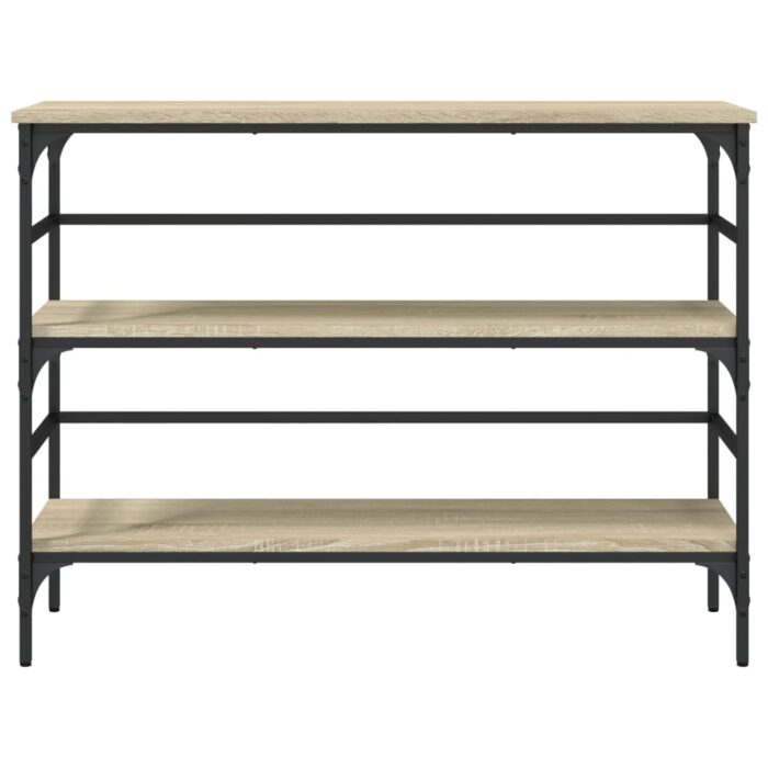 Table console chêne sonoma 100x32x75 cm bois d'ingénierie – Image 3