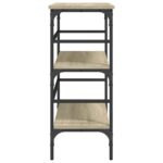 Table console chêne sonoma 100x32x75 cm bois d'ingénierie – Image 4