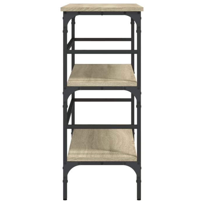 Table console chêne sonoma 100x32x75 cm bois d'ingénierie – Image 4