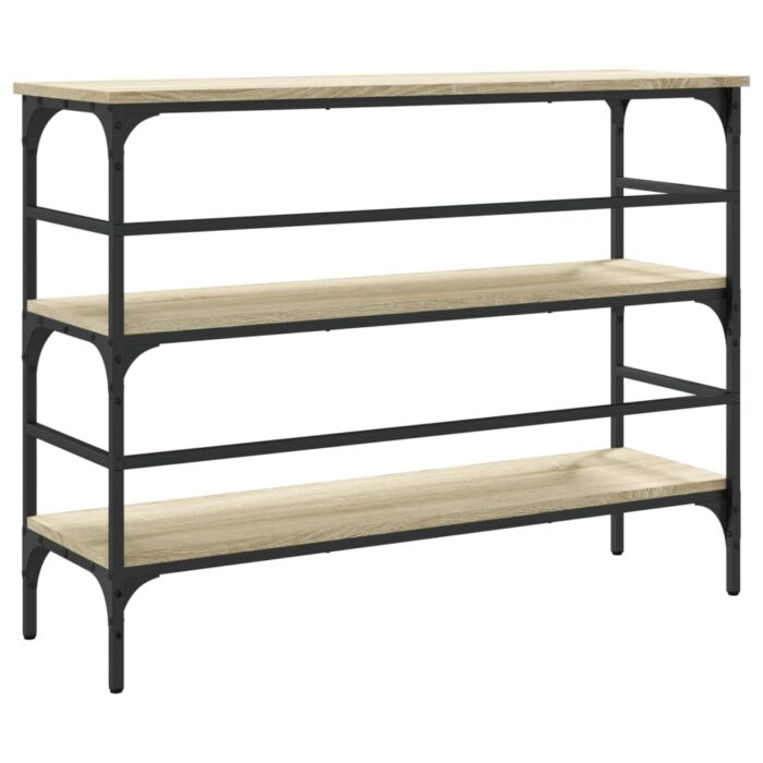 Table console chêne sonoma 100x32x75 cm bois d'ingénierie – Image 5