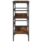 Table console chêne fumé 100x32x75 cm bois d'ingénierie – Image 4