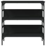 Table console noir 75x32x75 cm bois d'ingénierie – Image 3