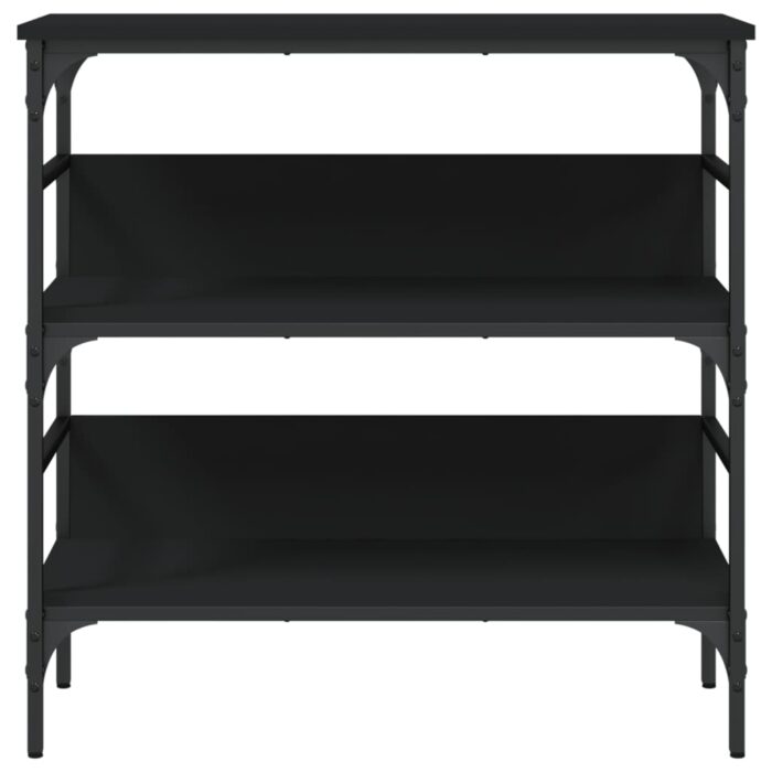 Table console noir 75x32x75 cm bois d'ingénierie – Image 3