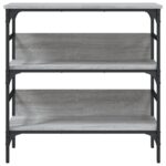 Table console sonoma gris 75x32x75 cm bois d'ingénierie – Image 3
