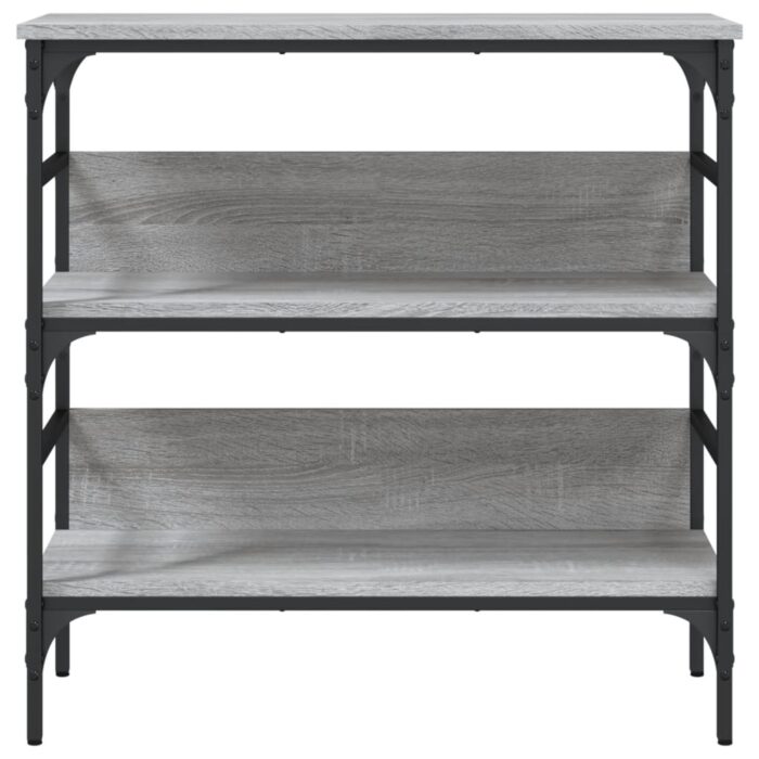 Table console sonoma gris 75x32x75 cm bois d'ingénierie – Image 3