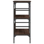 Table console chêne marron 75x32x75 cm bois d'ingénierie – Image 4