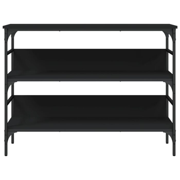 Table console noir 100x32x75 cm bois d'ingénierie – Image 3