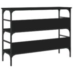 Table console noir 100x32x75 cm bois d'ingénierie – Image 5