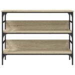 Table console chêne sonoma 100x32x75 cm bois d'ingénierie – Image 3
