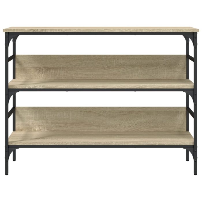 Table console chêne sonoma 100x32x75 cm bois d'ingénierie – Image 3