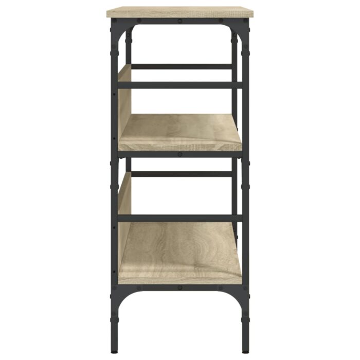 Table console chêne sonoma 100x32x75 cm bois d'ingénierie – Image 4