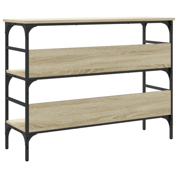 Table console chêne sonoma 100x32x75 cm bois d'ingénierie – Image 5