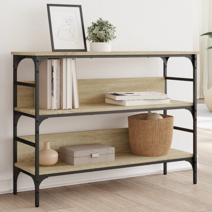 VXL8721012341104_m_en_hd_1.jpg Table console chêne sonoma 100x32x75 cm bois d'ingénierie – Image 1