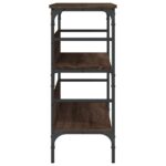 Table console chêne marron 100x32x75 cm bois d'ingénierie – Image 4