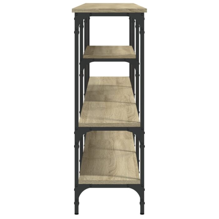 Table console chêne sonoma 160x29x80 cm bois d'ingénierie – Image 4