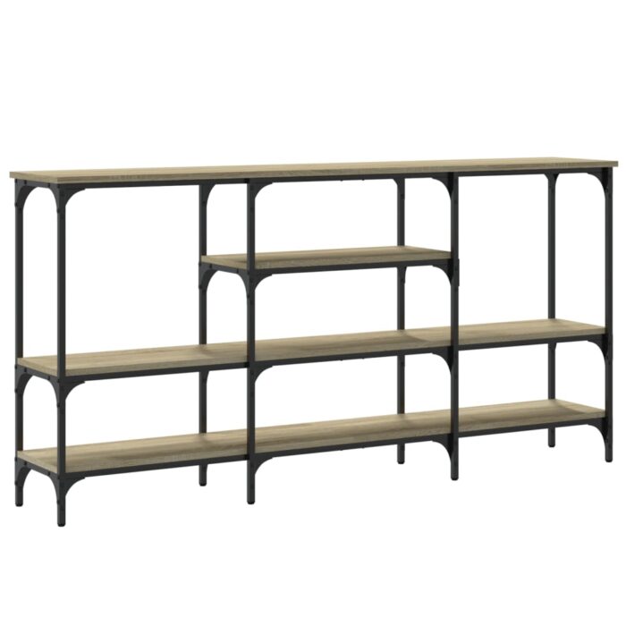 Table console chêne sonoma 160x29x80 cm bois d'ingénierie – Image 5