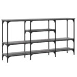 Table console sonoma gris 160x29x80 cm bois d'ingénierie – Image 5