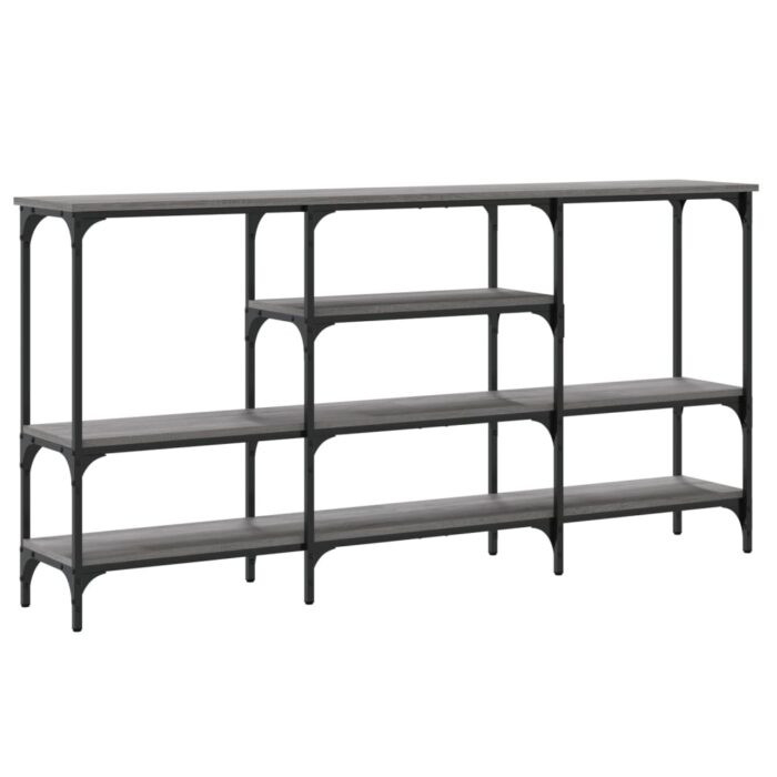 Table console sonoma gris 160x29x80 cm bois d'ingénierie – Image 5