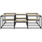 Table basse chêne sonoma 121x121x40 cm bois d'ingénierie – Image 3