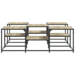 Table basse chêne sonoma 121x121x40 cm bois d'ingénierie – Image 4
