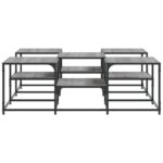 Table basse sonoma gris 121x121x40 cm bois d'ingénierie – Image 4