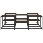 Table basse chêne marron 121x121x40 cm bois d'ingénierie – Image 3