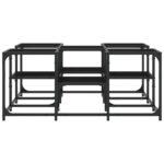 Table basse noir 91x91x40 cm bois d'ingénierie – Image 3