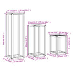 Supports pour plantes 3 pcs marron cire bois de pin massif – Image 8