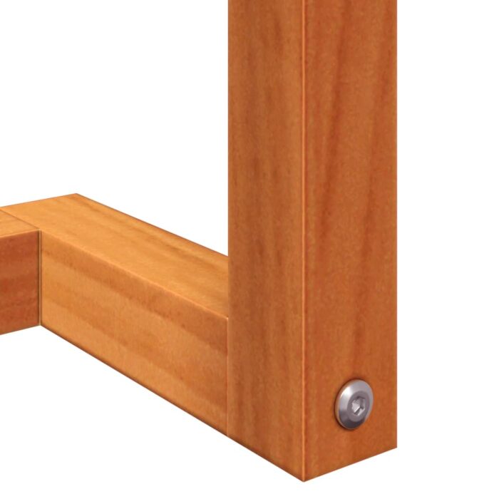 Porte-serviette marron cire 23x18x110 cm bois de pin massif – Image 6