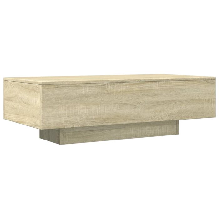Table basse chêne sonoma 100x49,5x31 cm bois d'ingénierie – Image 4